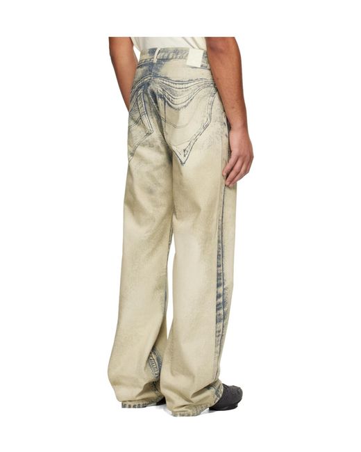 CAMPERLAB Gray Distorted Print Jeans for men