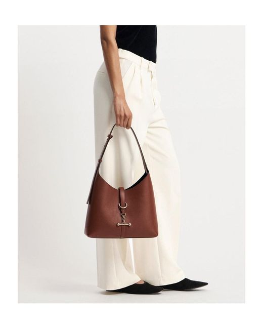 Strathberry Brown Kite Bar-Detail Shoulder Bag