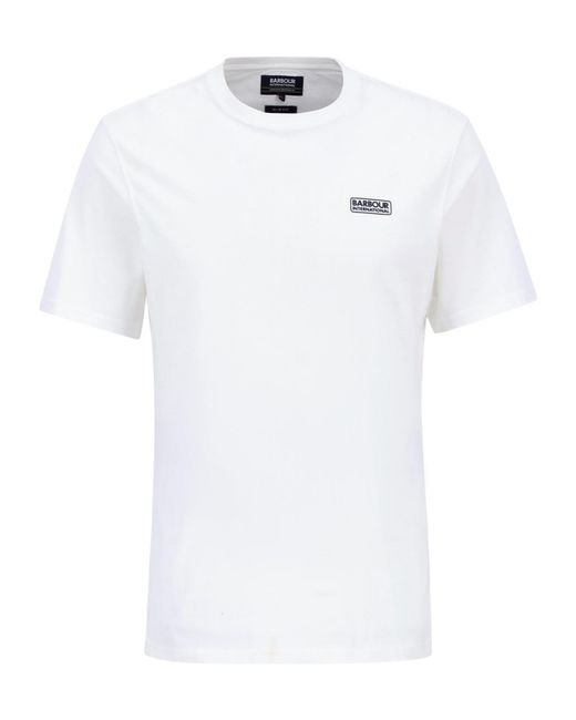 Barbour White Logo Short-Sleeved T-Shirt for men