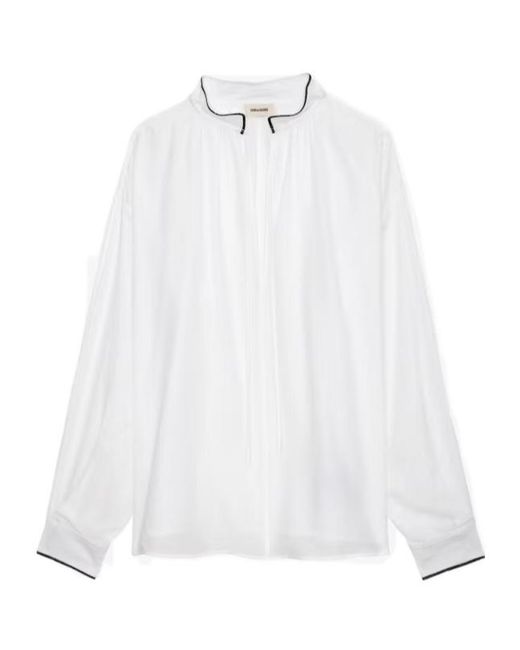 Zadig & Voltaire White Long Sleeve Shirt