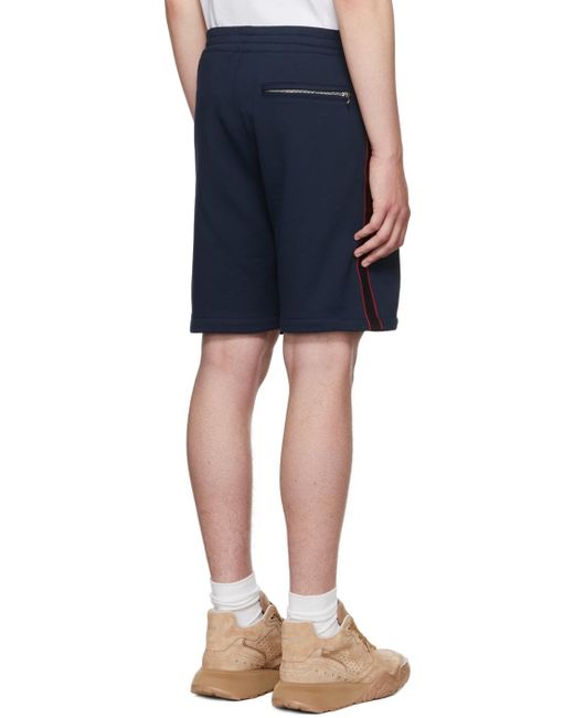 McQueen Blue Elasticated Drawstring Shorts for men