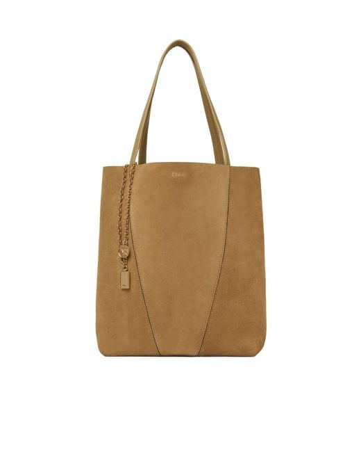 Chloé Natural Spin Suede Tote Bag