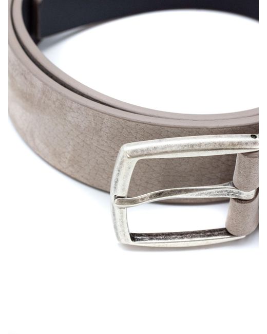 Orciani White Nubuck Buckle Belt for men