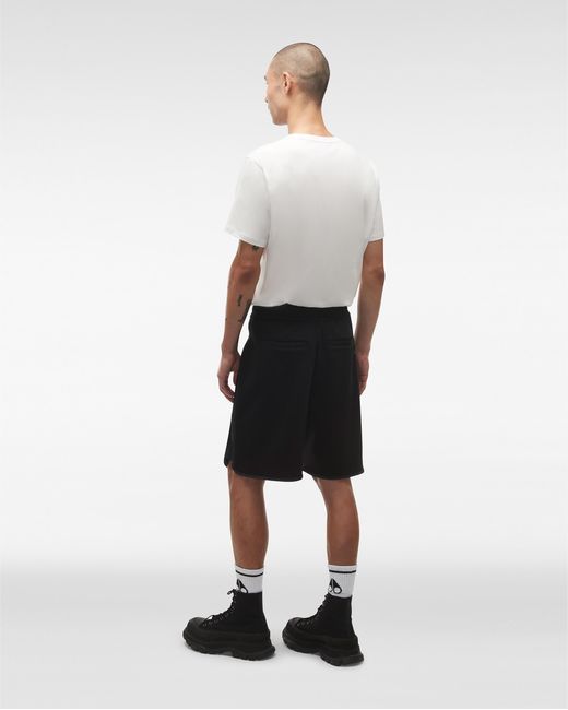 Moose Knuckles Black Logo Shorts for men