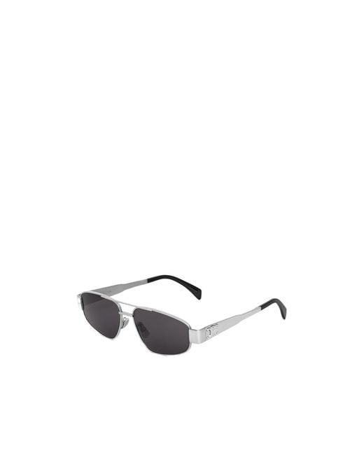 Céline White Triomphe Metal 03 Sunglasses for men
