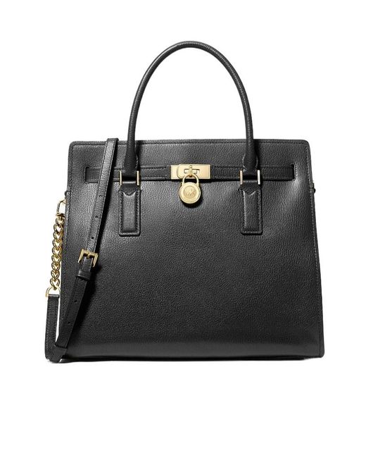 MICHAEL Michael Kors Black Hamilton Moderne Large Leather Satchel