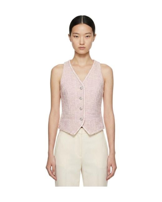 Marissa Chiara Pink Single-Breasted Vest