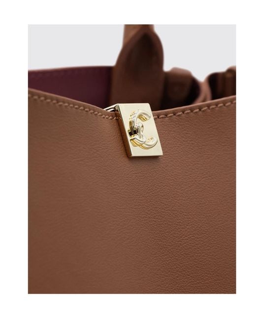 Coccinelle Brown Structured Panel Tote Bag