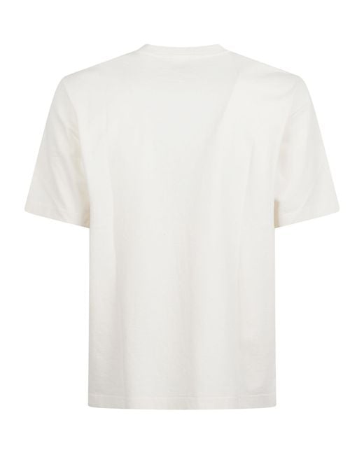 Maison Kitsuné White Short-Sleeved T-Shirt for men