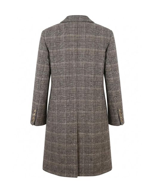 Ermanno Scervino Gray Double-Breasted Coat