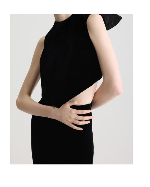 Patou Black Scarf Top