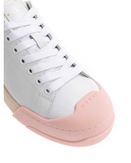 Marni White Logo Low-Top Casual Shoes