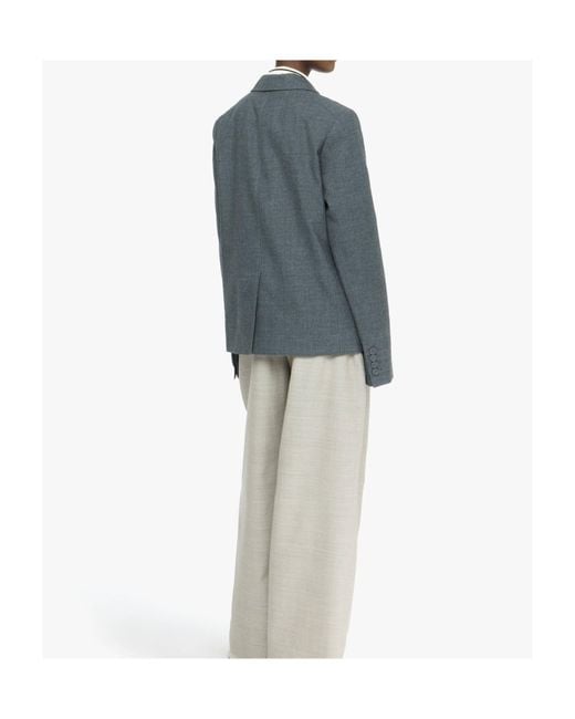 J.W. Anderson Blue Double-Breasted Wool Blazer