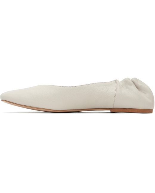 A.P.C. White Leather Ballet Flats