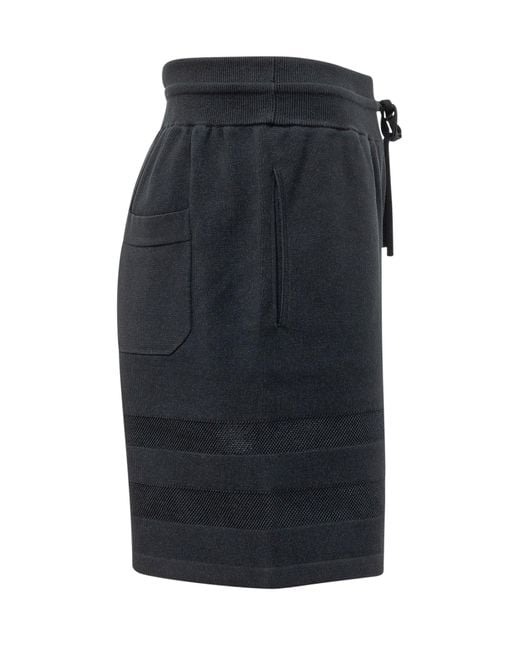 Givenchy Blue Logo Panel Drawstring Shorts for men