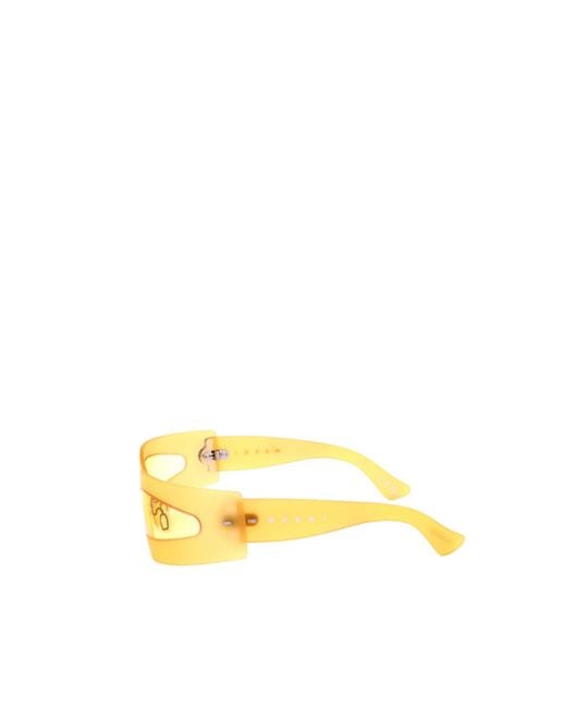 Marni Yellow Full Frame Sunglasses for men
