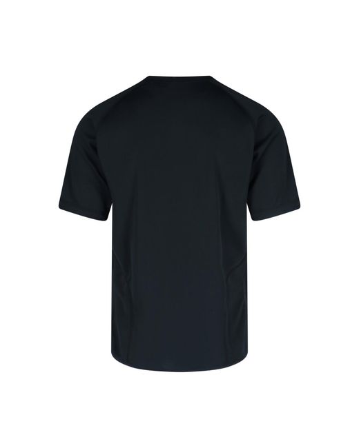 And Wander Black Logo Printed Crewneck T-Shirt for men