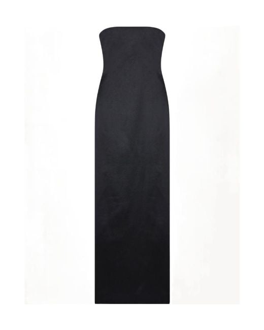 The Row Black Strapless Long Dress
