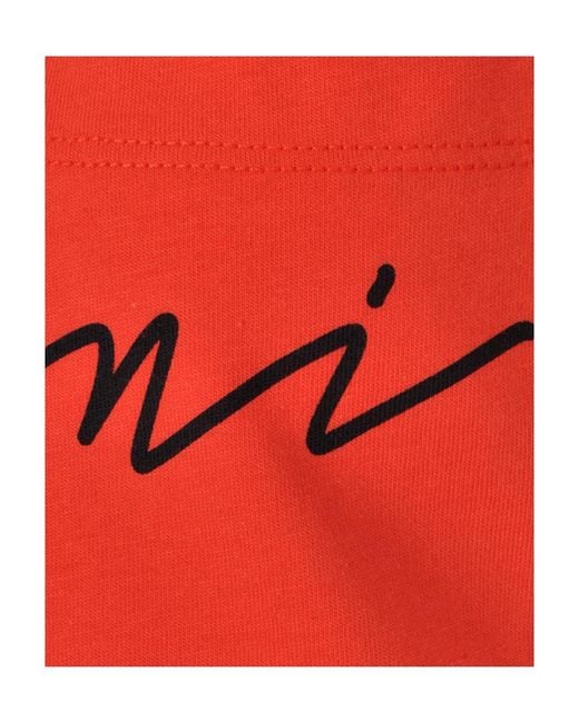Armani Jeans Red Logo Short-Sleeved T-Shirt