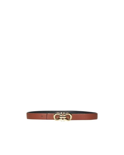 Ferragamo White Buckle Belt