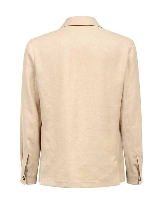 Zegna Natural Long-Sleeved Casual Jacket for men