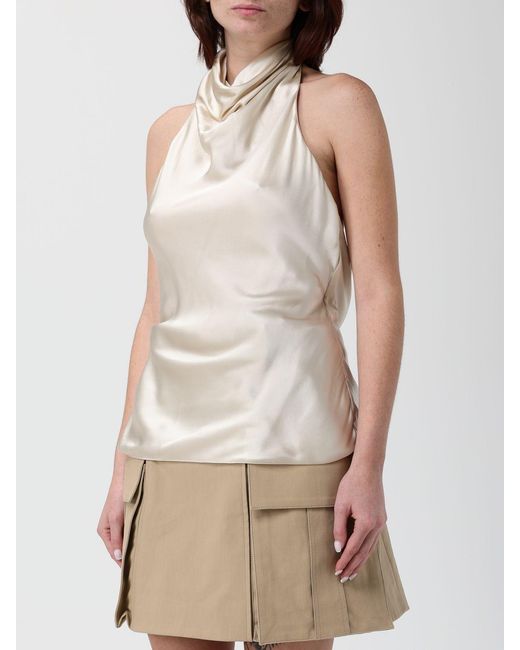 Balmain White Halter Neck Top