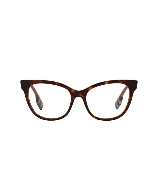 Burberry Brown Eyewear Cat-Eye Frame Glasses