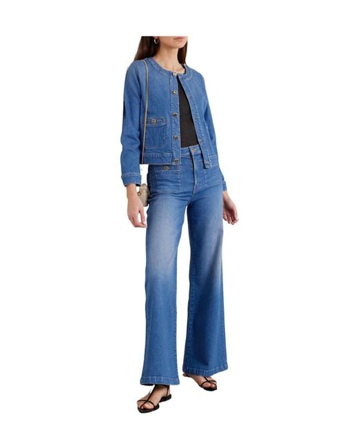 Mother Blue High-Rise Bootcut Jeans
