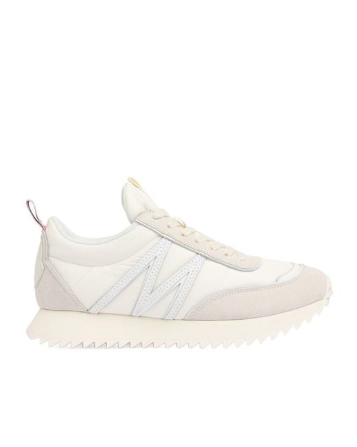 Moncler White Laced Sneakers for men
