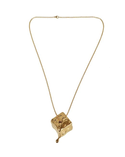 Rabanne Metallic Rabanne Drip Pendant Necklace