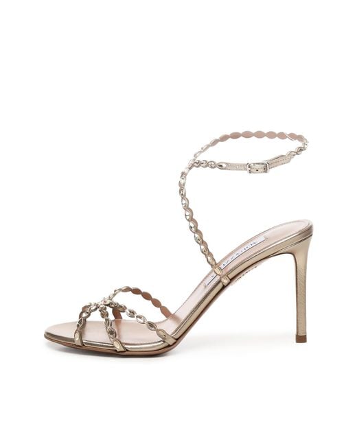 Aquazzura Metallic Love Struck Sandals