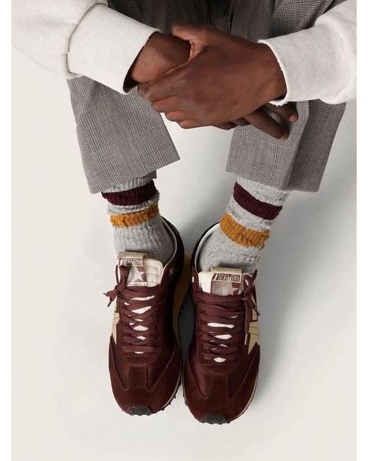 Golden Goose Deluxe Brand Brown Marathon Low-Top Sneakers for men