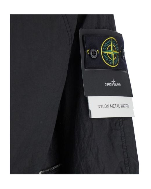 Stone Island Black Watro-Tc Convertible Jacket for men