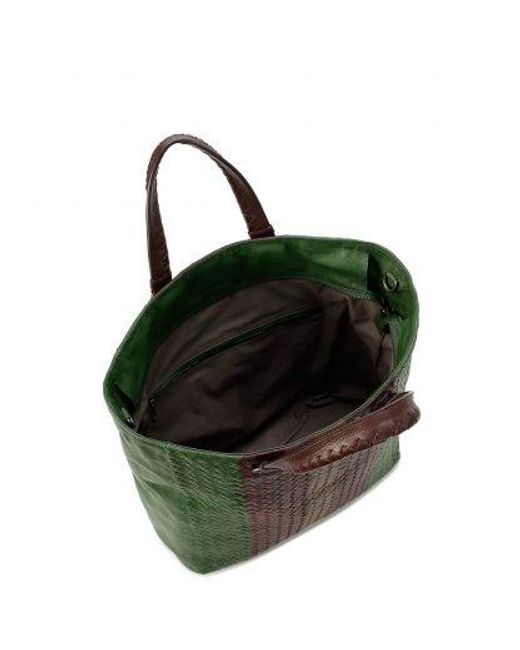 Bottega Veneta Green Logo Handbag