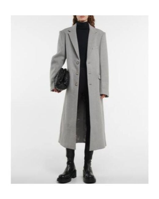 Wardrobe NYC Gray Virgin Wool Coat