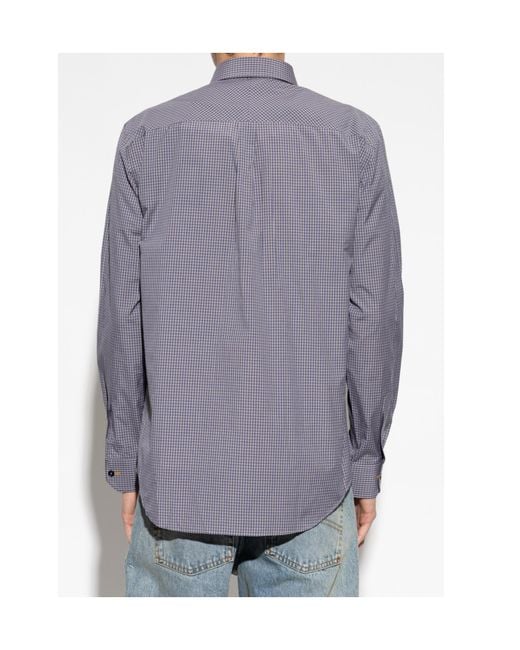 Paul Smith Purple Gingham Checked Shirt for men