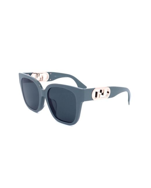 Fendi Blue Eyewear Square Frame Sunglasses