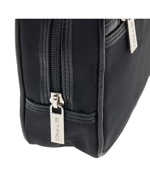 Etro Black Zipper Clutch