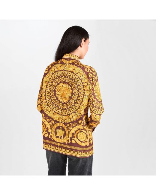 Versace Yellow Printed Shirt