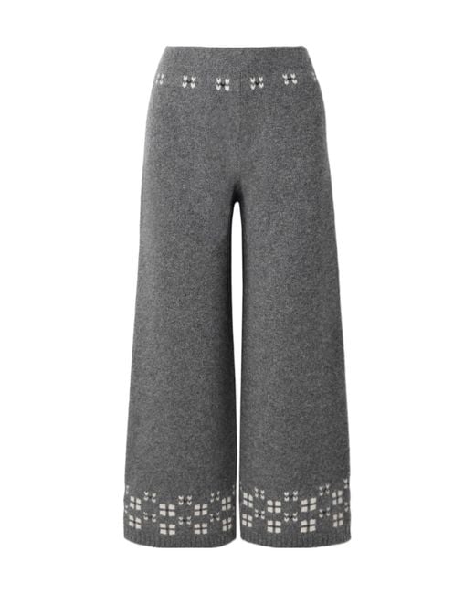 Calle Del Mar Gray Wide-Leg Casual Pants