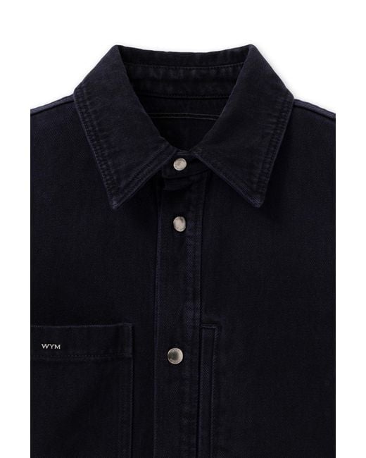 Wooyoungmi Blue Denim Shirt With Back Logo for men