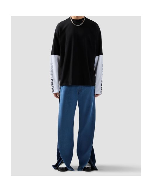 Gcds Black Long Sleeve T-Shirt for men