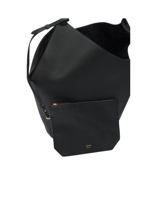 Khaite Black Lotus Medium Shopping Bag