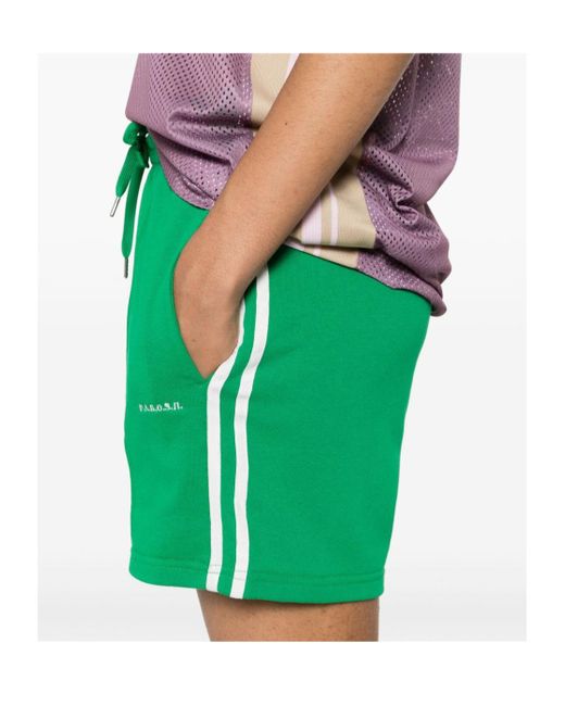 P.A.R.O.S.H. Green Striped Jersey Shorts