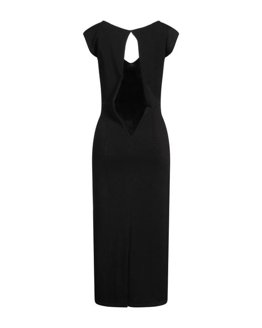 Dolce & Gabbana Black Sleeveless V-Neck Slim-Fit Dress