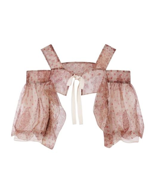 Comme des Garçons Pink Printed Blouse