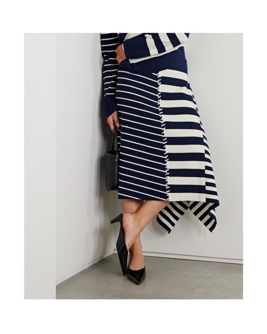 Jonathan Simkhai Blue Braylon Asymmetrical Skirt
