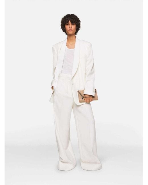 Stella McCartney White High-Rise Tuxedo Trousers for men