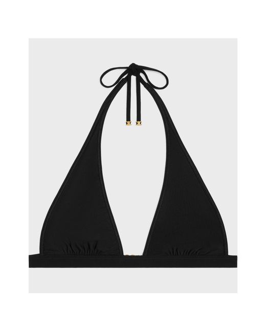 Céline Black Triomphe Triangle Top