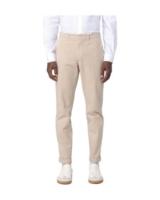 Fay Natural Garment Dyed Gabardine Pants for men